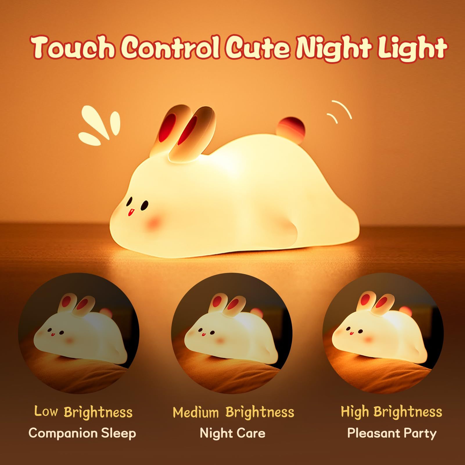 LitMush SleepyBunny | Bunny Bedroom Night Light